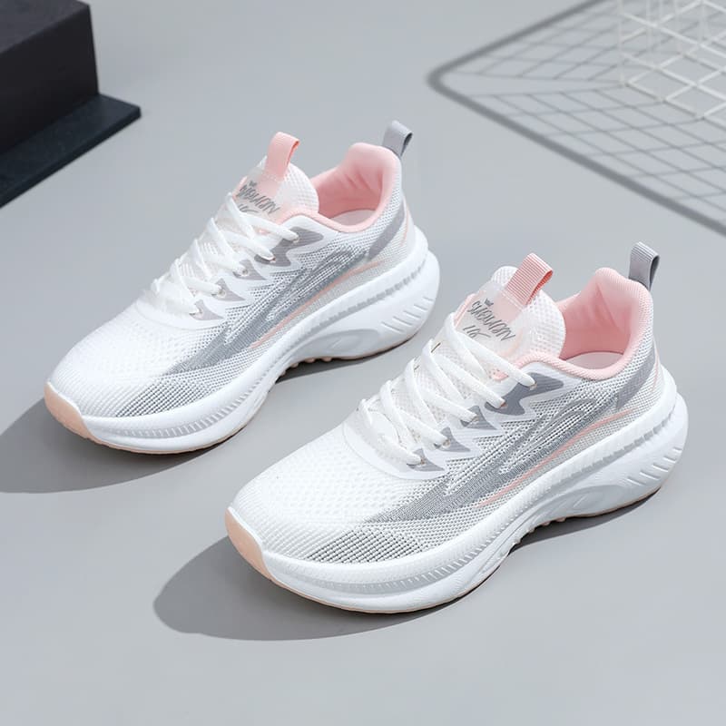 Women's Fall New Casual Shoes, Thick Sole, Fashionable, Breathable, Lightweight Sports Shoes, Outdoor Casual Versatile Footwear