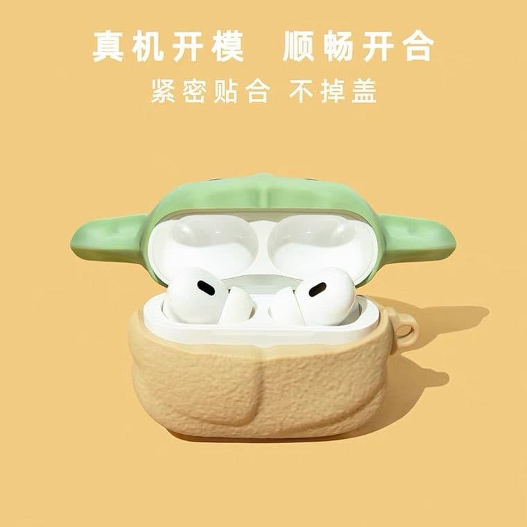 Baby Yoda Airpodspro Protective Cover Apple 2Nd Generation Wireless Bluetooth Headphone Shell Soft Silicone Stylish Trend 3