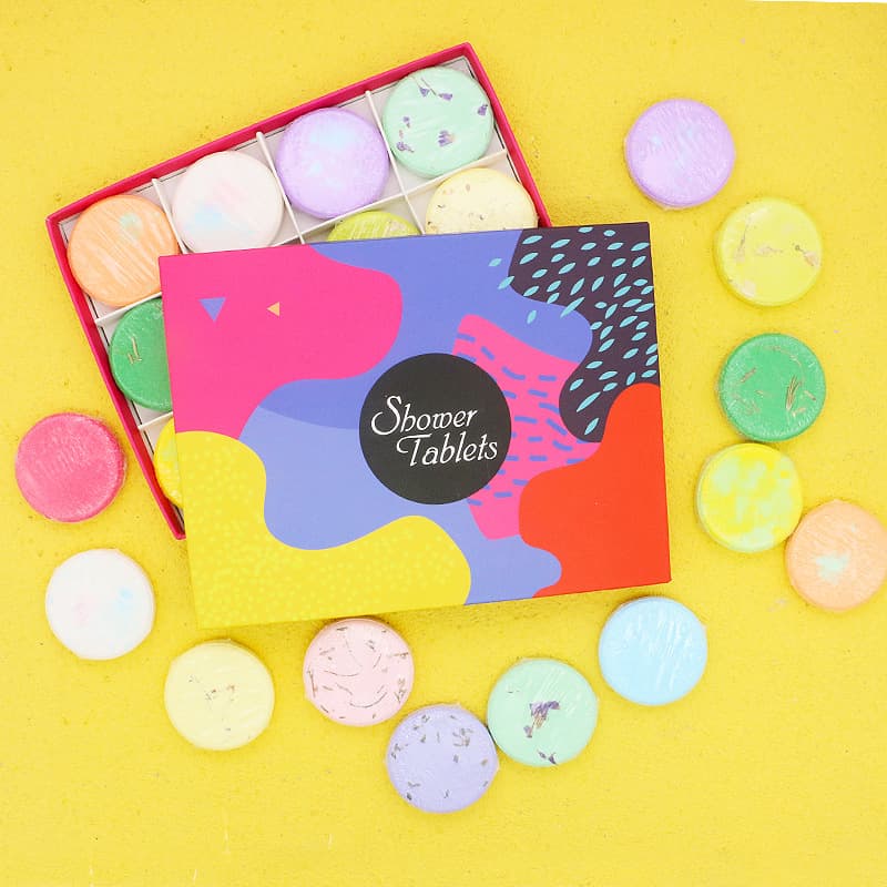Cross-Border Shower Tablet Dried Flower Scented Shower Tablet Essential Oil Effervescent Ball Bath Salt Tablet Scented Gift Set
