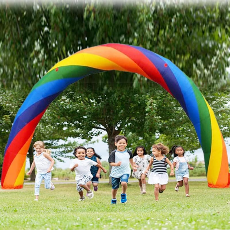 Rainbow Inflatable Arch Giant Inflatable Arch Birthday Yard Advertising Party Celebration Outdoor Decoration Inflatable Costume