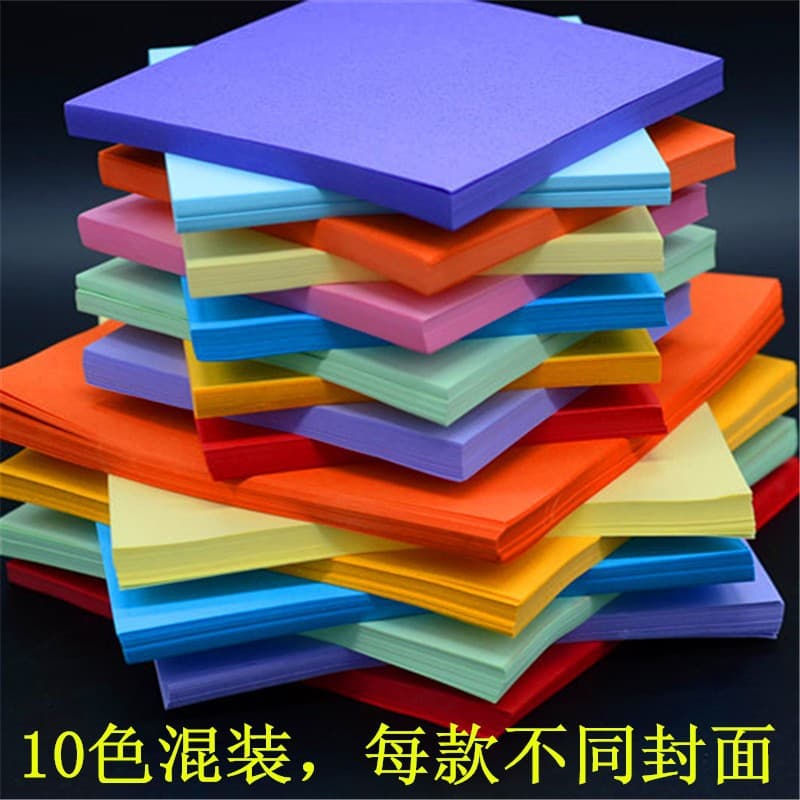 Origami Color Paper 15cm Square Crane Paper Handmade Paper for Children Scrapbooking Cardstock Thick Colored Hard Paper