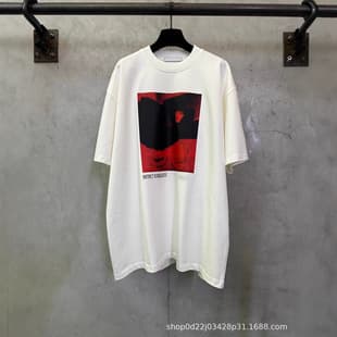 High Version GVC 26SS Pattern Print Crew Neck Short Sleeve Loose Basic Versatile Commuter Unisex T-Shirt