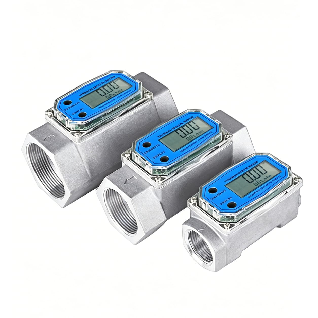 Turbine flowmeter electronic digital display waterproof 304 stainless steel high-precision anti-wear measuring instrument 1/1.5/2 inch
