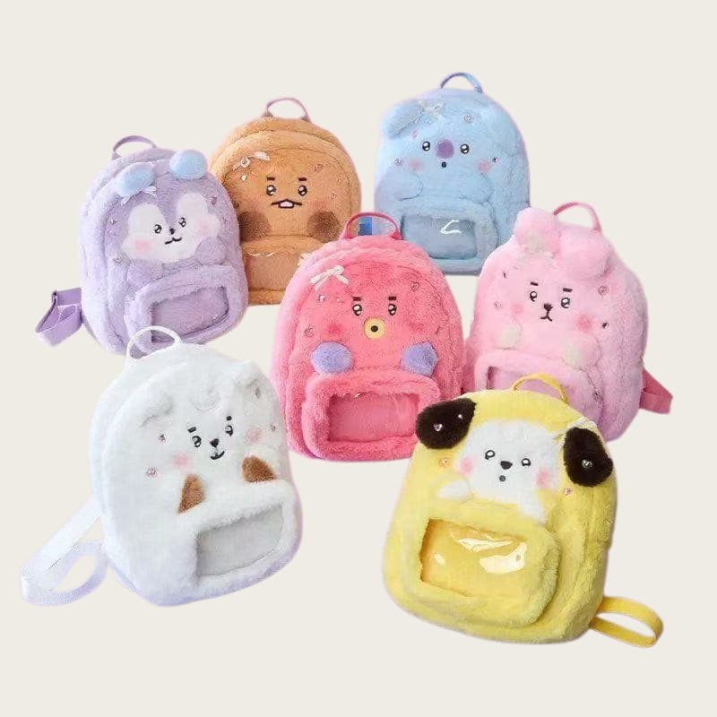 In Stock BT21 BTS minini Backpack Plush Ita Bag Storage Travel Backpack K-Pop Merchandise
