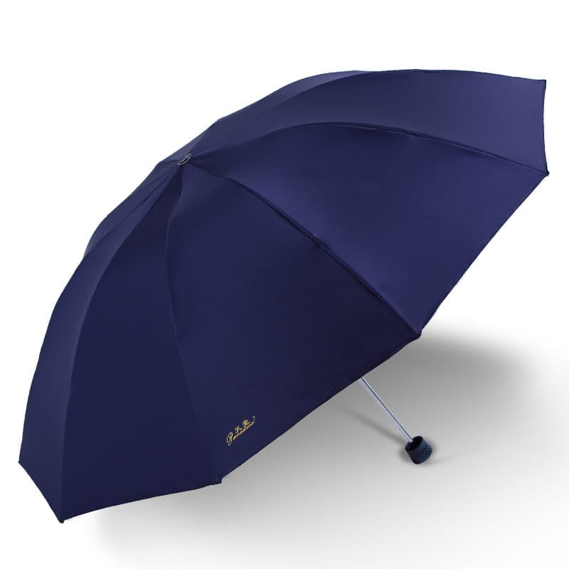 Genuine Paradise Umbrella All-Weather Extra Large Reinforced Thickened Double Oversized Unisex 10-Rib Three-Fold Folding Umbrella
