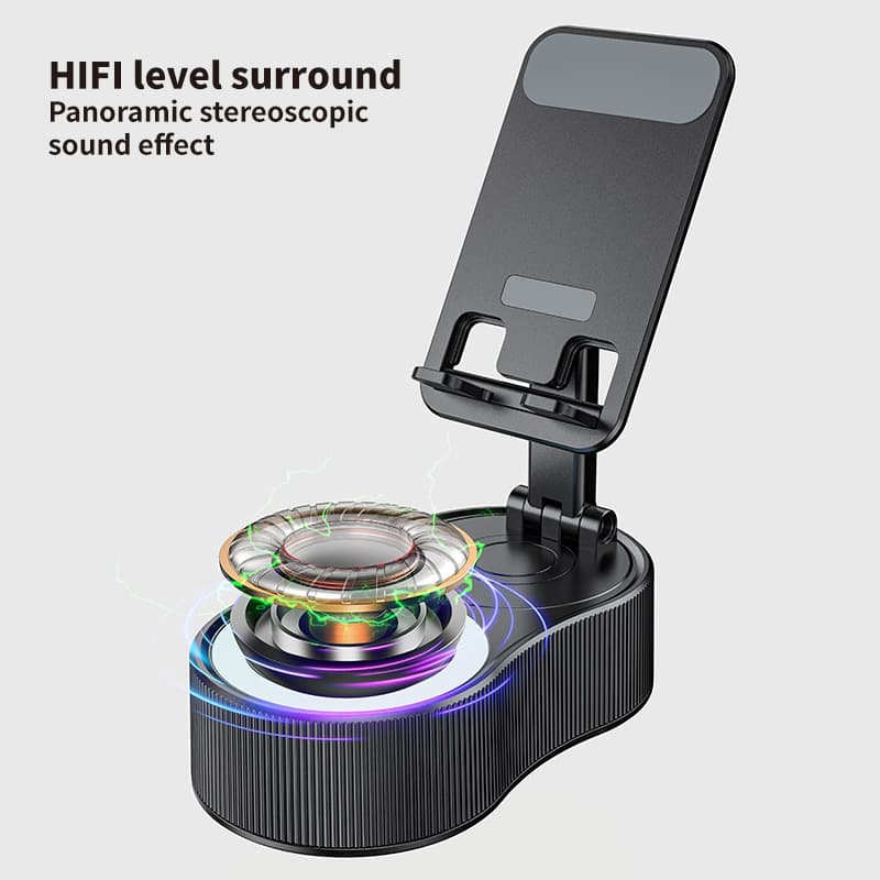 Sensor Phone Stand Speaker, Home Smart Wireless Bluetooth Speaker, Office Vertical Tablet Stand, 5-in-1