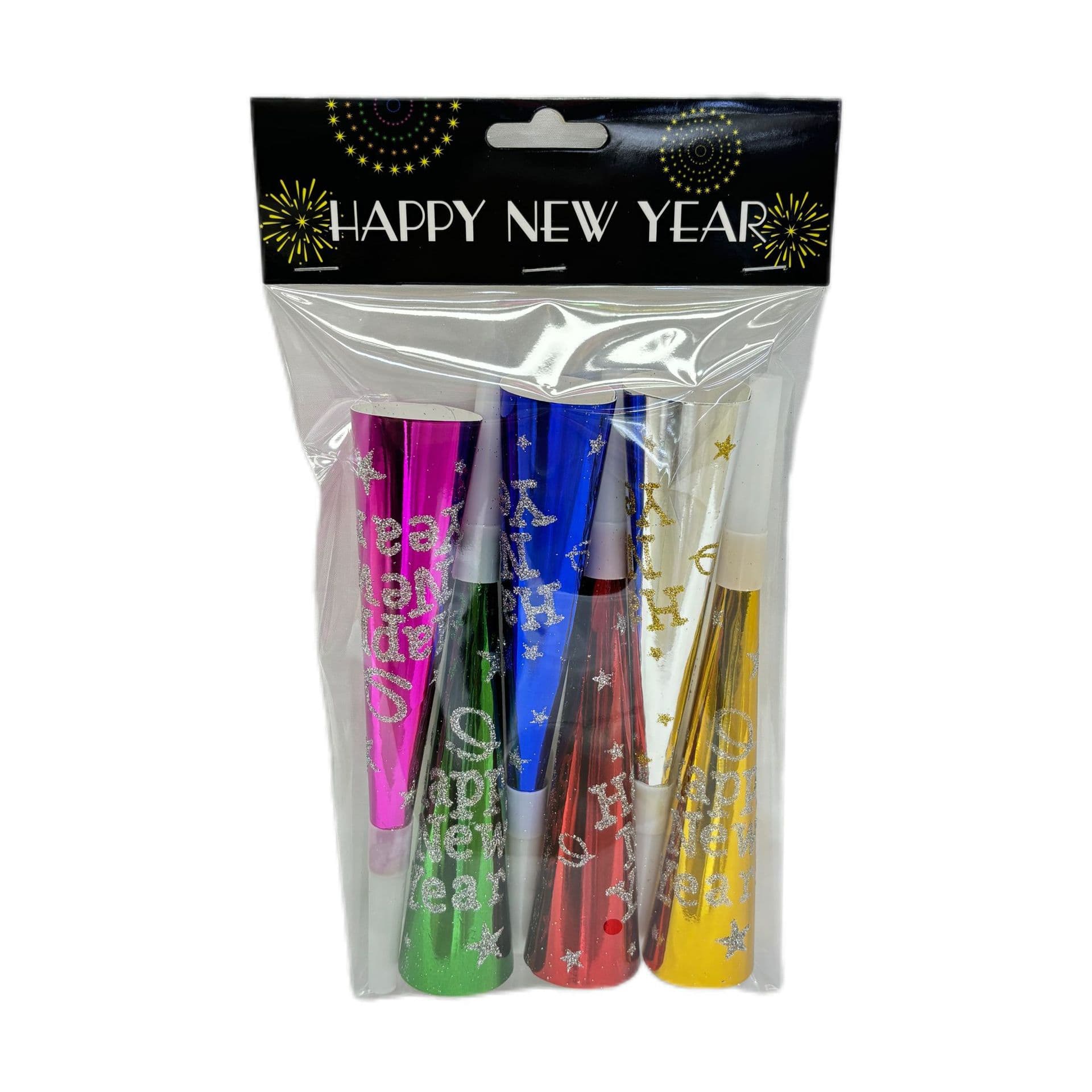 20cm Laser Small Paper Tube Trumpet for Party Supplies, Foreign Trade Export New Year Cheering Toy Atmosphere Whistle