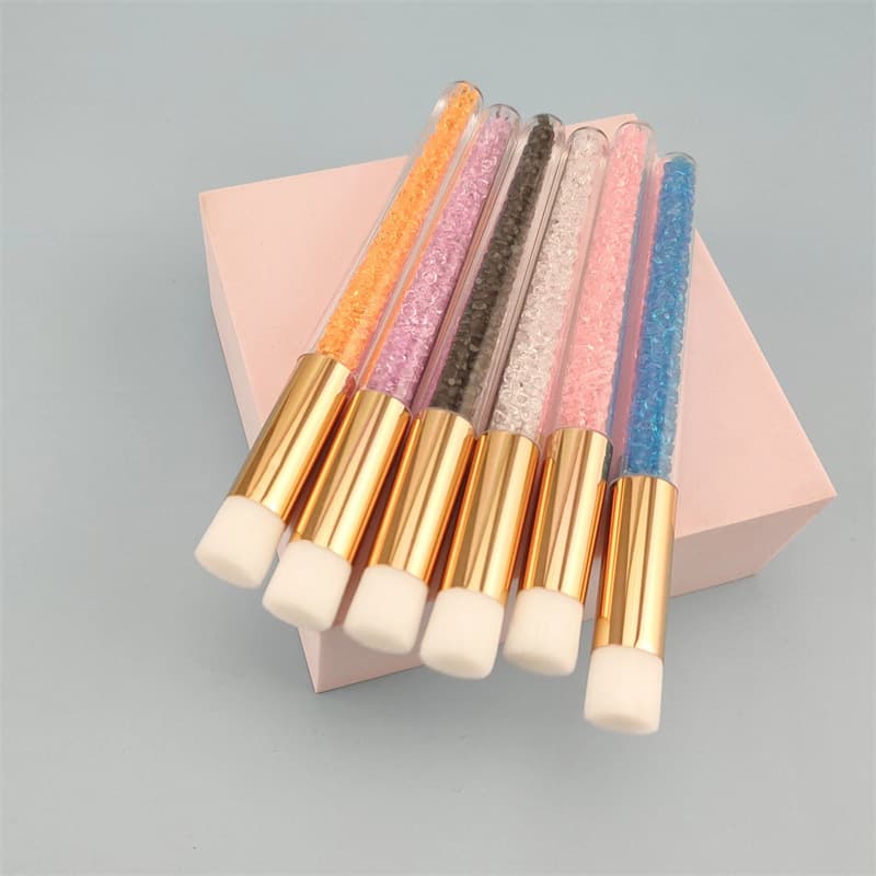 Flat Head Eyelash Mousse Cleaning Brush Diamond Style Makeup Brush Tool Nose Wash Brush