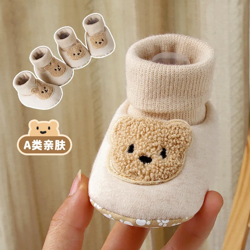 Baby toddler cotton shoes spring and autumn 0-1 year old boys and girls soft-soled toddler shoes and socks indoor non-slip socks