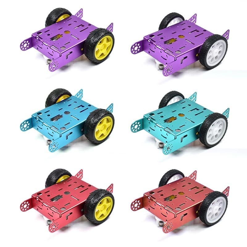 2WD Aluminum Smart Car Kit Robot Car Metal Chassis Kit for Arduino