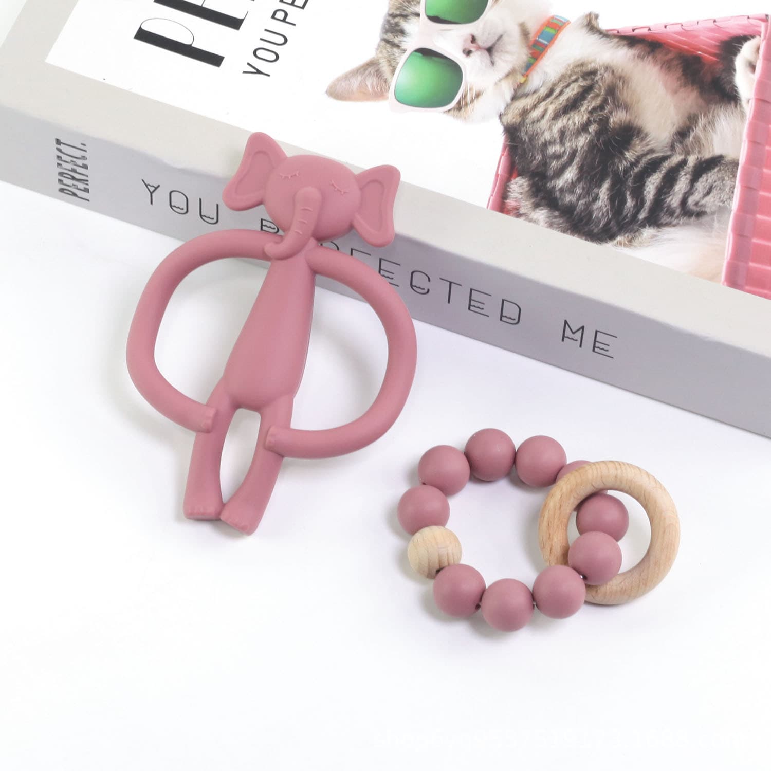 TEMU Best-Selling Elephant Baby Silicone Teether, Anti-Thumb-Sucking Baby Toy Accessory, Maternal and Infant Product, Baby Chew Toy