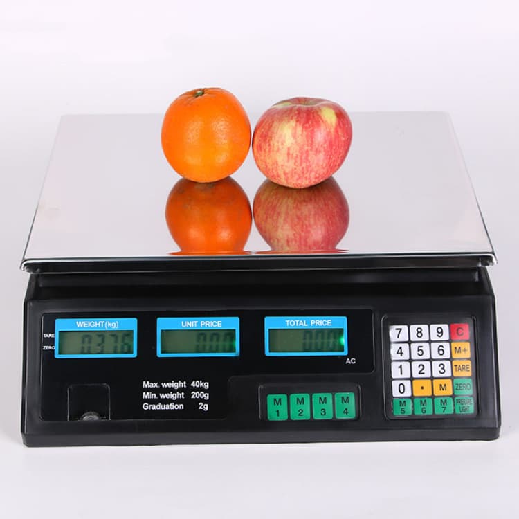 English Version 40kg Watermelon Color Box Fruit Scale, Pricing Scale, Electronic Scale, Platform Scale