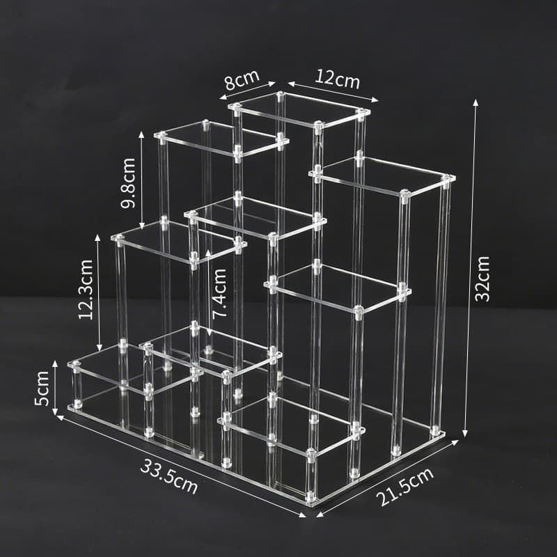 Customized acrylic multi-layer transparent display stand desktop display stand acrylic perfume acrylic ladder display stand