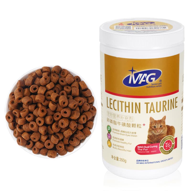 MAG Cat Lecithin Taurine Granules 350g Nutritional Supplement for Pet Cat Health, Fur Care, and Kittens