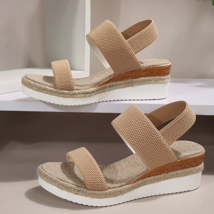 Women's Slip-On Wedge Sandals, Summer, Large Size, Thick Sole, New Style, Cross-Year Wholesale, Large Size