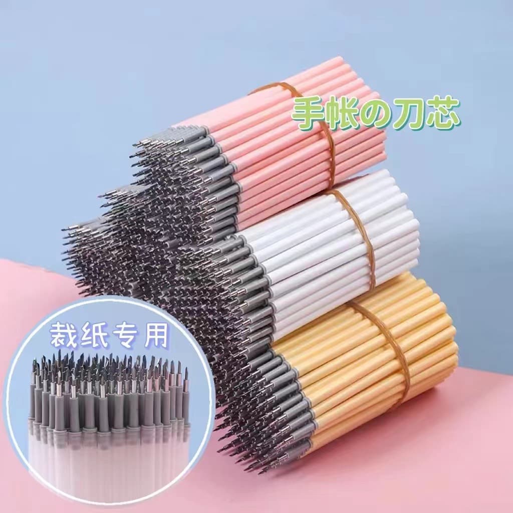 Push-Type Scrapbooking Pen Knife Engraving Blade Replacement Cartridge Handmade Blade Wholesale for Elementary Students