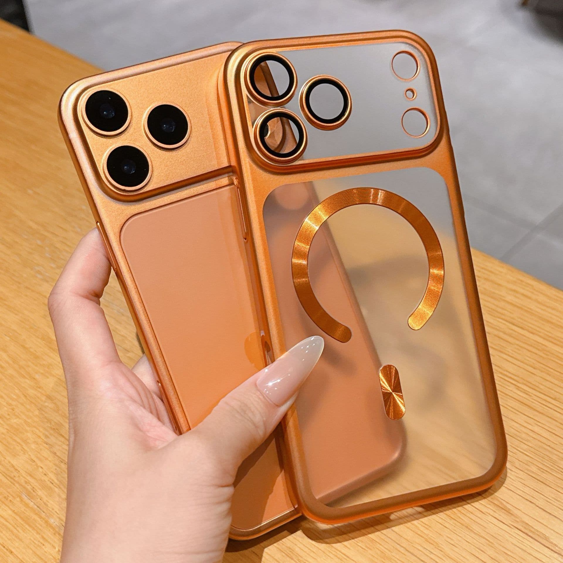 Matte Electroplated PC Magnetic Phone Case for iPhone 17 with Full-Cover Lens Film, Apple 17 Pro Max Protective Cover