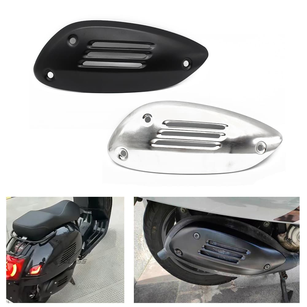 Heat Shield Exhaust Cover for Piaggio Vespa GTV GTS 300 6-Day, Blackout Modification Accessory