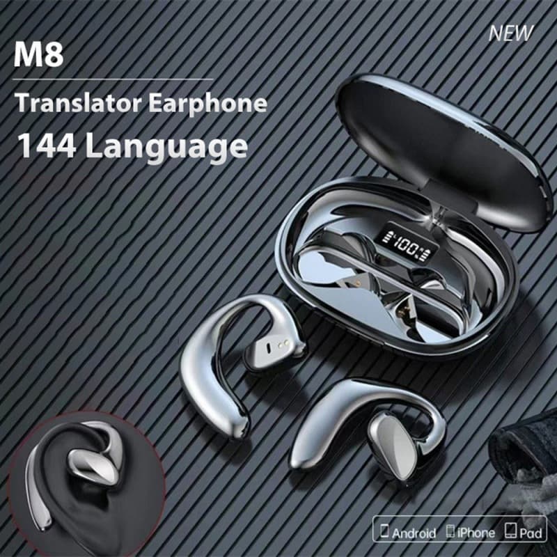 M8 smart translation headset 144 languages translation offline call translation OWS wireless S900 earphones