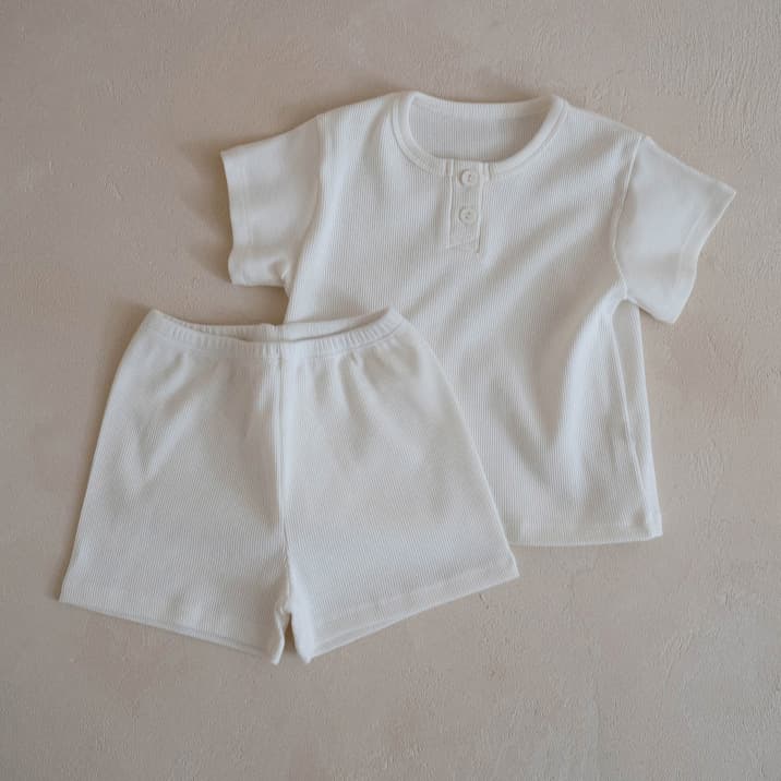 Korean-style Simple Baby Homewear Short Sleeve Shorts Set Skin-friendly Pajamas Infant Boys Girls Summer A-Class