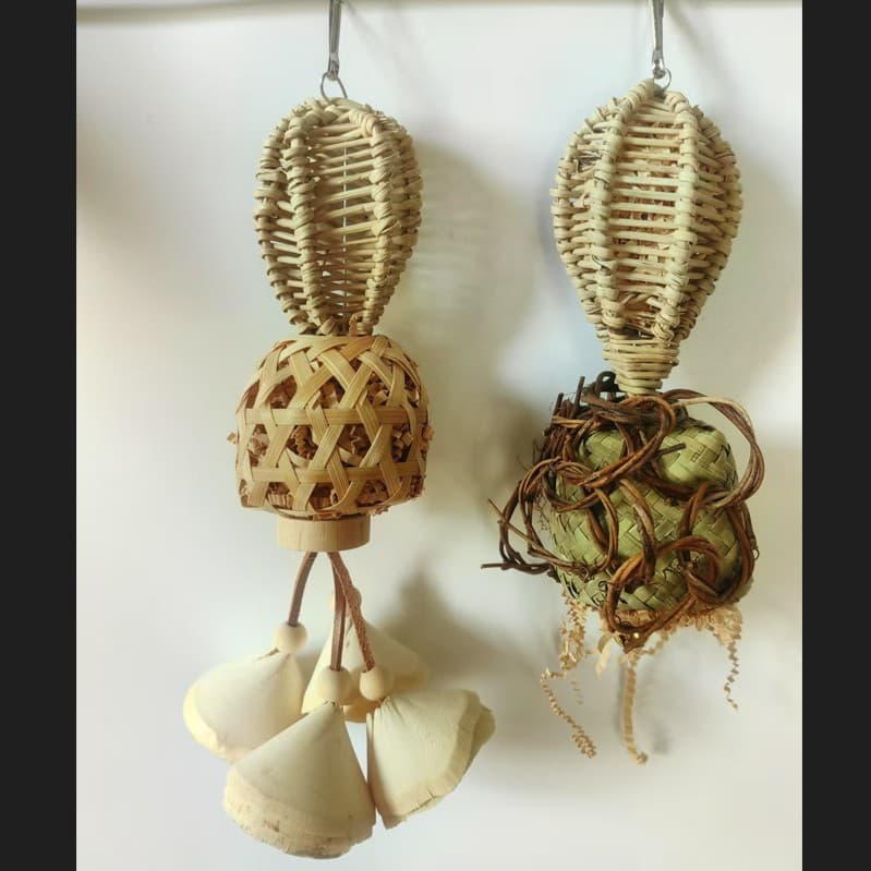 Cross-Border Parrot Bird Toys Rattan Starfruit Teething String Straw Foraging Wood Chip Flower Vine String Chewing and Playing Supplies