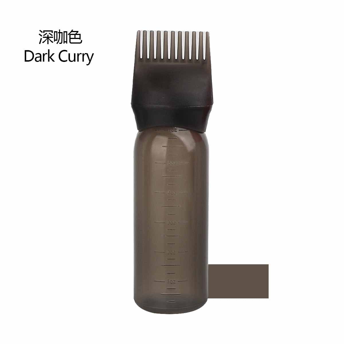 Cross-border Toothed Dry Shampoo Bottle for Salon Home Use Perm Dye Liquid Bottle with Scale Dye Comb Bottle
