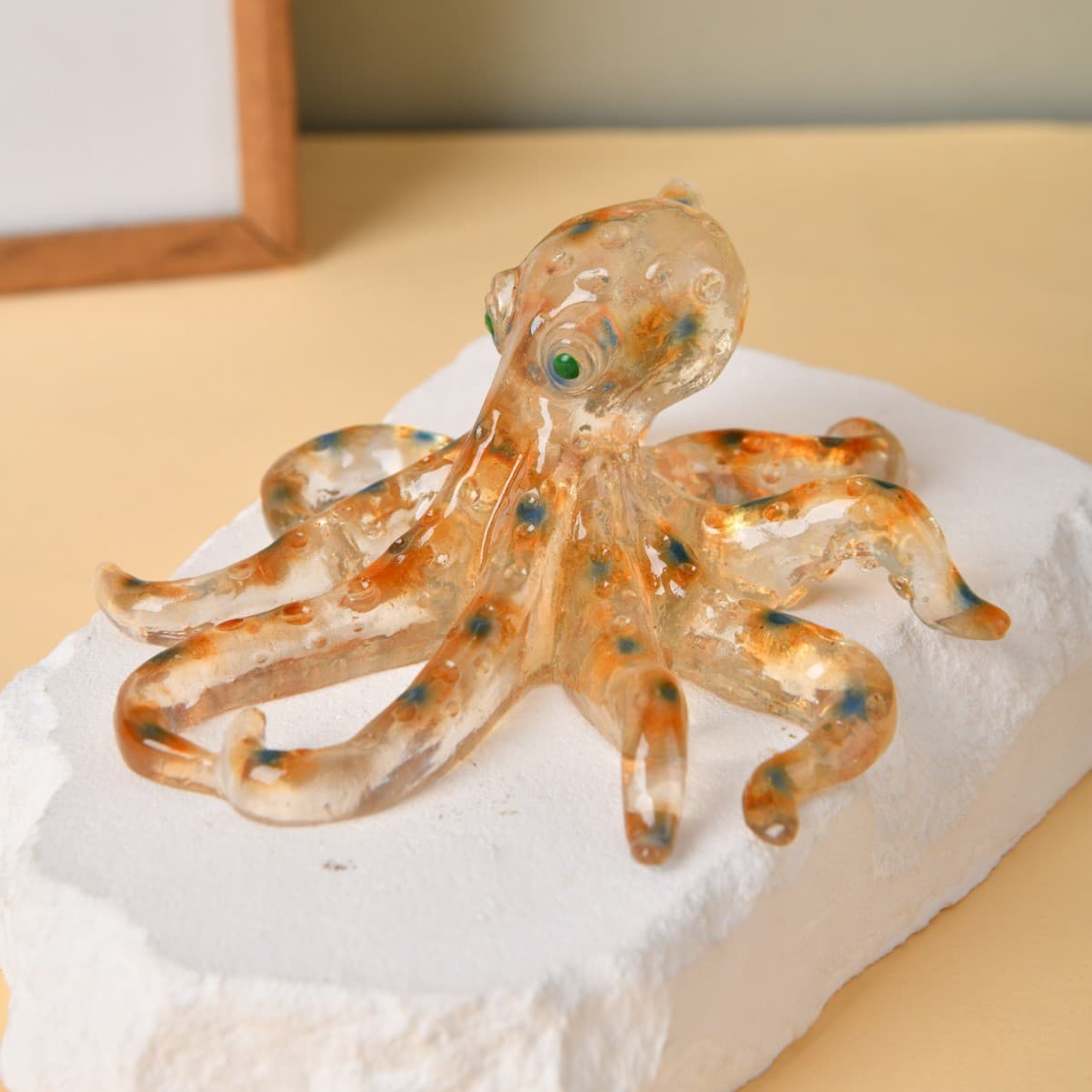 Cross-border Octopus Resin Craft Crystal Sea Creature Figurine Statue Ornament Handmade
