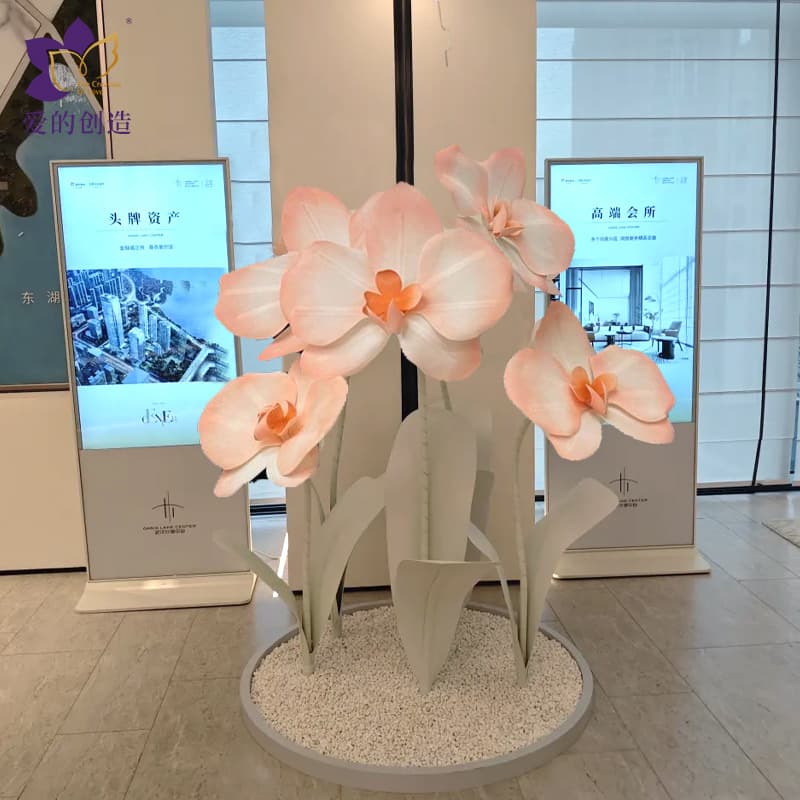 Indoor Paper Art Flower Decoration Giant Simulated Phalaenopsis Paper Flower Internet Celebrity Window Display Point Layout Foam Waterproof Flower