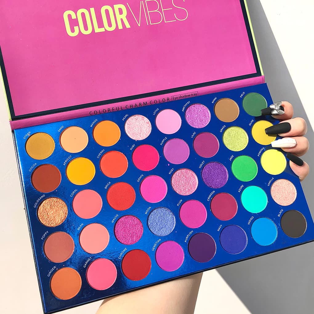 Beauty Glazed 40-Color Guitar Eyeshadow Matte Shiny Millennium Palette Colorful Eyeshadow INS Festive Play Makeup