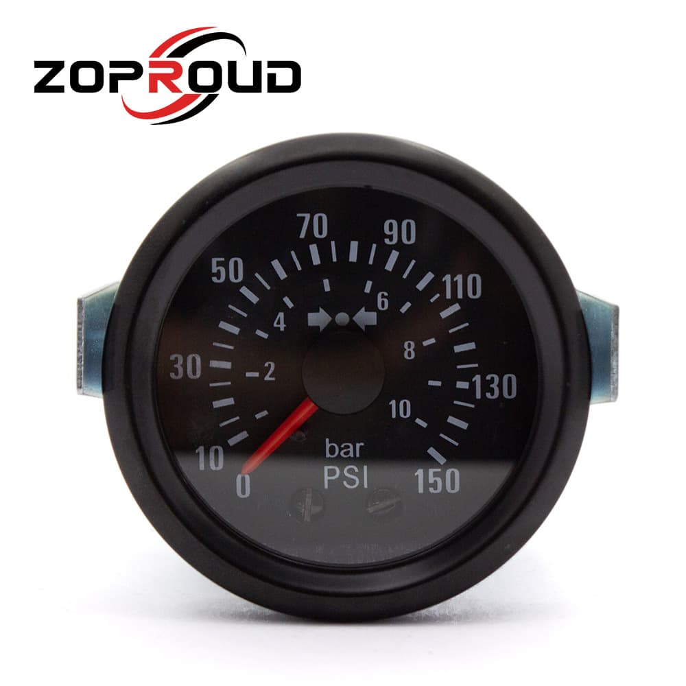 2-inch/52MM Mechanical Air Pressure Gauge Direct Sensing 0~10bar Dual Scale Display for Construction Vehicle Instrument