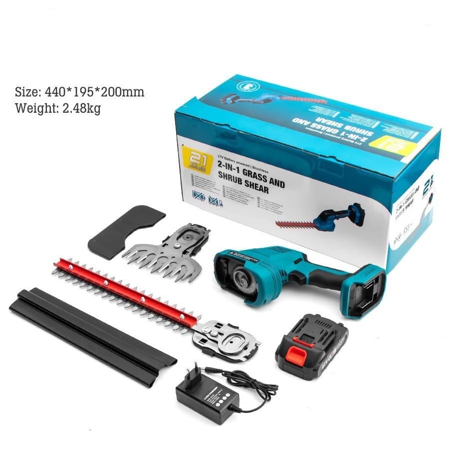 Handheld Electric Fence Shears, Hedge Trimmer, Wireless Multifunctional Lawn Mower, Household Small Lawn Lithium Battery Pruner