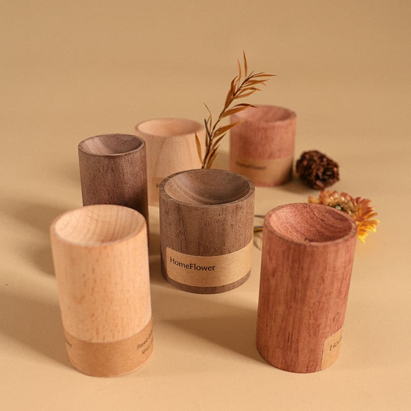 Aromatherapy Wood Diffuser Decoration Creative Solid Wood Essential Oil Ornament Cylindrical Desktop Diffuser Scented Wood