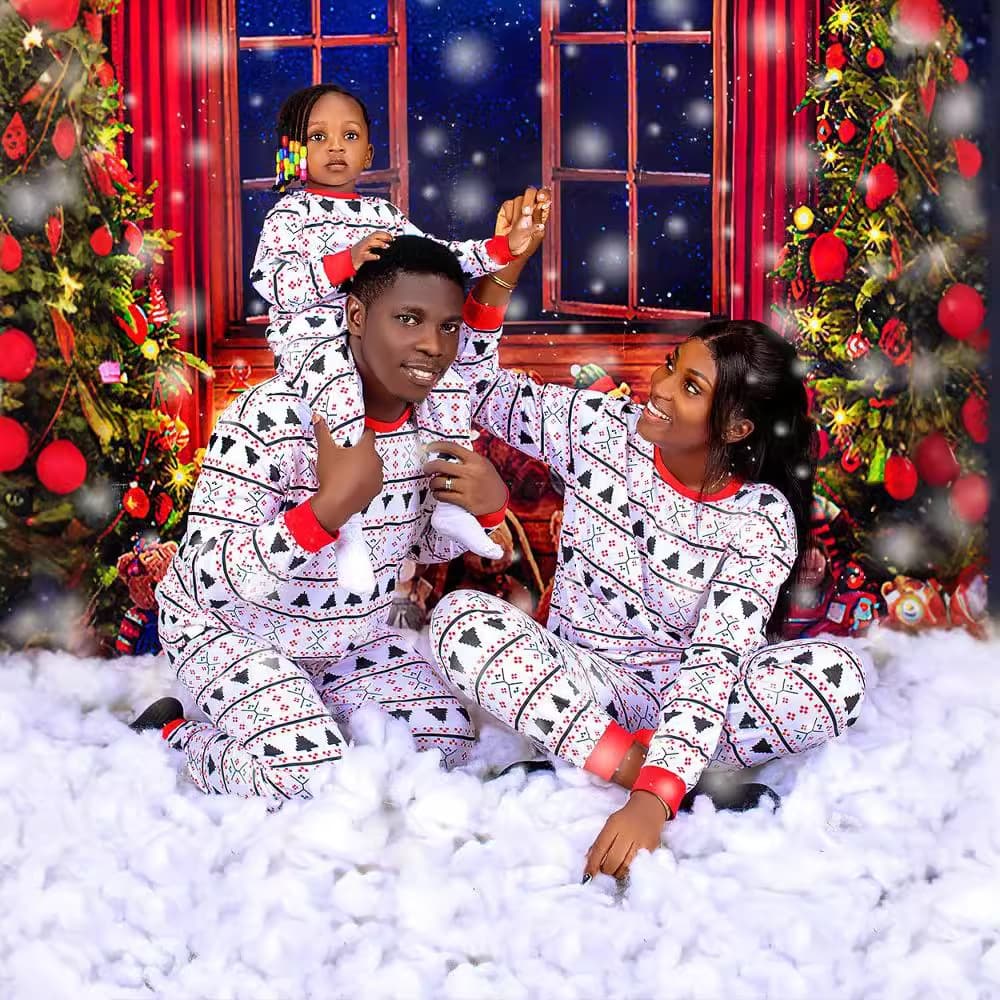 New Amazon eBay Fall/Winter Printed Pajama Set, Christmas Family Matching Pajamas