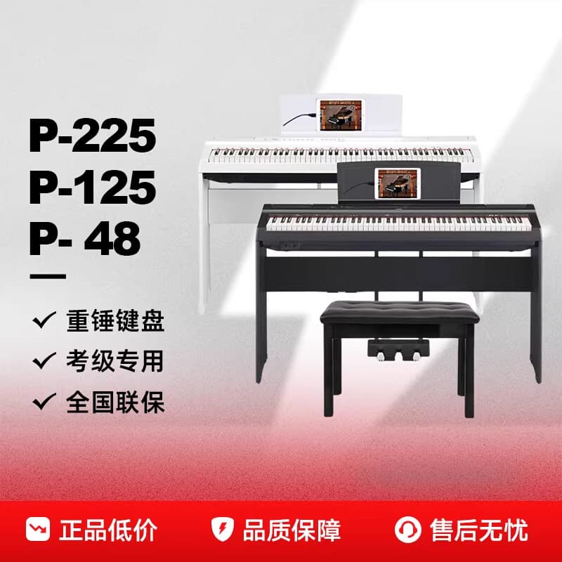 Electric Piano P225/P48/P145/125 Portable 88-Key Weighted Hammer Electric Piano for Home Use