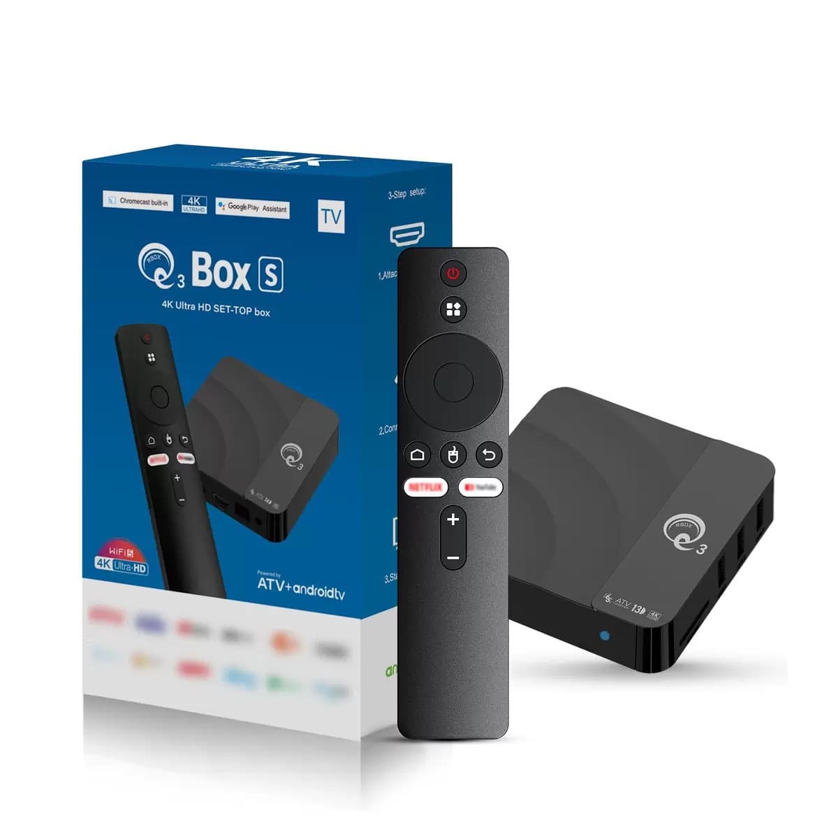 Q3 Cross-border New Network TV Set-Top Box 4K HD Dual WiFi Home Use Foreign Trade Android TV Box