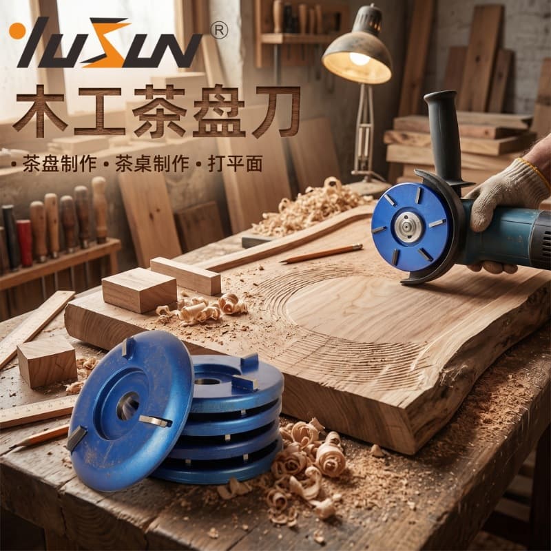 Yusheng Woodworking Tea Tray Knife Root Carving Tea Table Knife Woodworking Milling Cutter Tungsten Steel Milling Cutter Six-Flute Angle Grinder Woodworking Chisel Knife