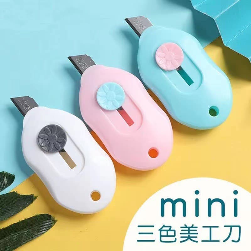 Portable Spring Knife Telescopic Knife Oval Knife Express Knife Creative Unpacking Knife Unpacking Tool Mini Craft Knife