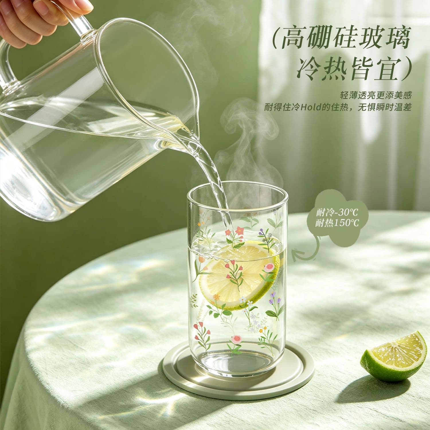 High Borosilicate Glass Straw Cup, High-Aesthetic Water Cup, Office Tumbler with Lid, Milk and Coffee Mug, Large Capacity Drinking Cup