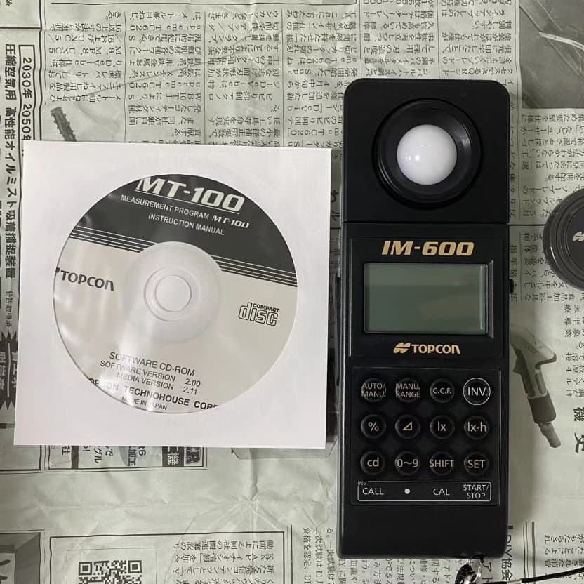 Topcon Digital Illuminance Meter IM-600, Original Factory Agent Supply