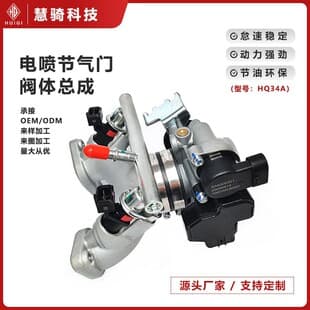 Motorcycle EFI Throttle Body Assembly Twin Cylinder 300-400CC Throttle Valve Parts HQ34A