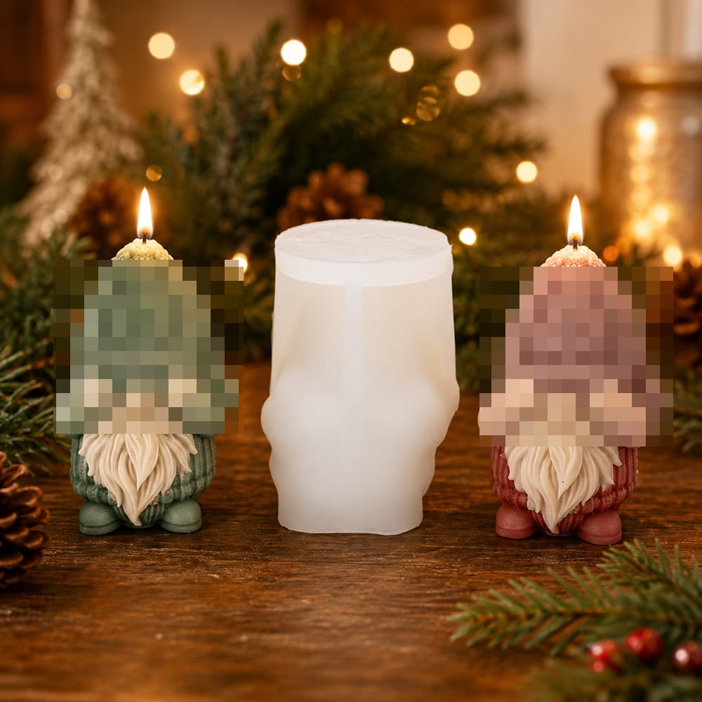 Christmas dwarf-shaped aromatherapy plaster candle handmade silicone mold 9229
