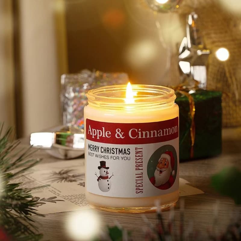 Custom Amazon Christmas Creative Atmosphere Decoration Bedroom Ornament Gift Amber Glass Cup Plant Soy Wax