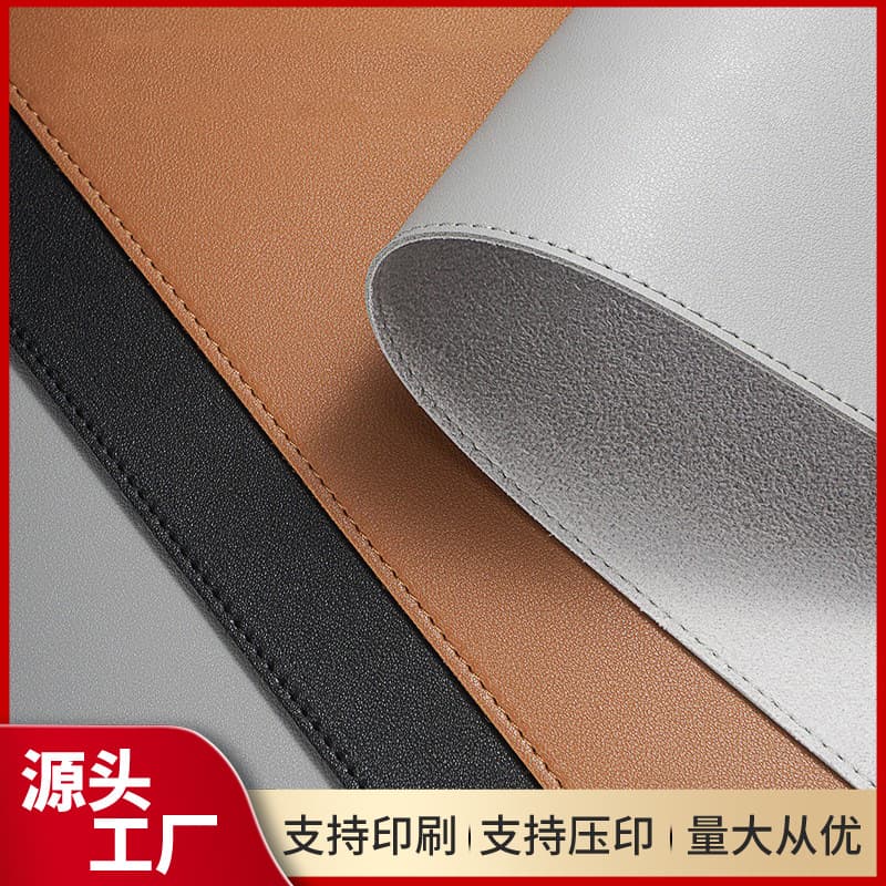 Wholesale Leather Mouse Pad Extra Large Size Order Logo Pattern Computer Office Desk Pad Waterproof Solid Color Mouse Pad