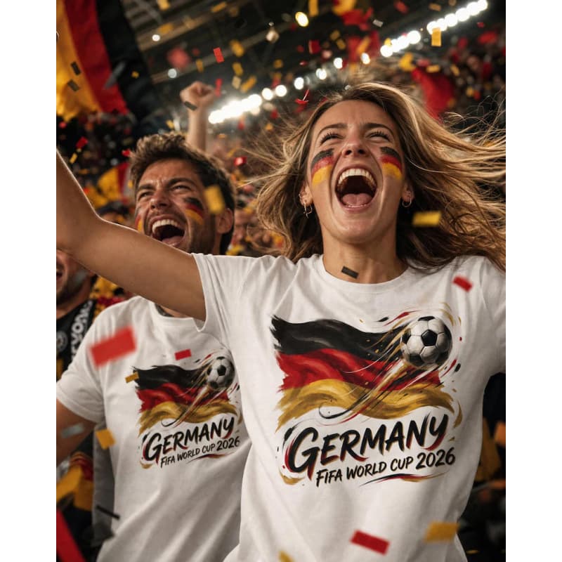 [Cross-border EU Size] Germany Soccer Flag with Ball T-Shirt | FIFA World Cup