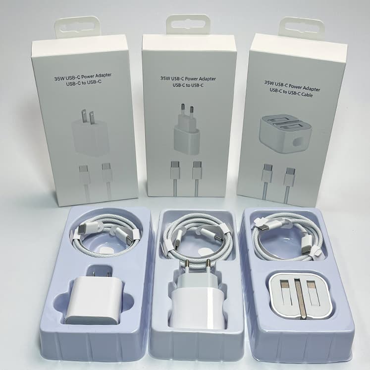 Cross-border EU Standard PD35W Fast Charger for Apple iPhone EU Standard Phone Charging Head Set