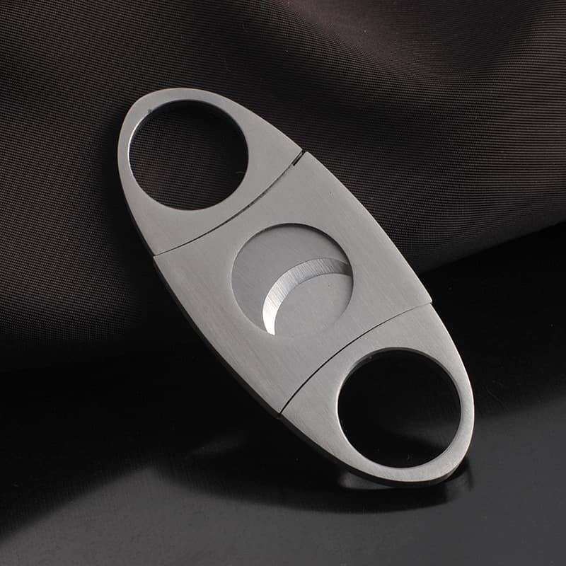 Cross-border spot stainless steel double-edged cigar scissors round scissors portable multi-functional high-end cigar scissors cigar scissors accessories