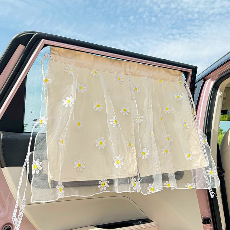 Car Sun Shade Side Curtain Suction Cup Type Interior Curtain Baby Child Sun Protection Heat Insulation Window Shade