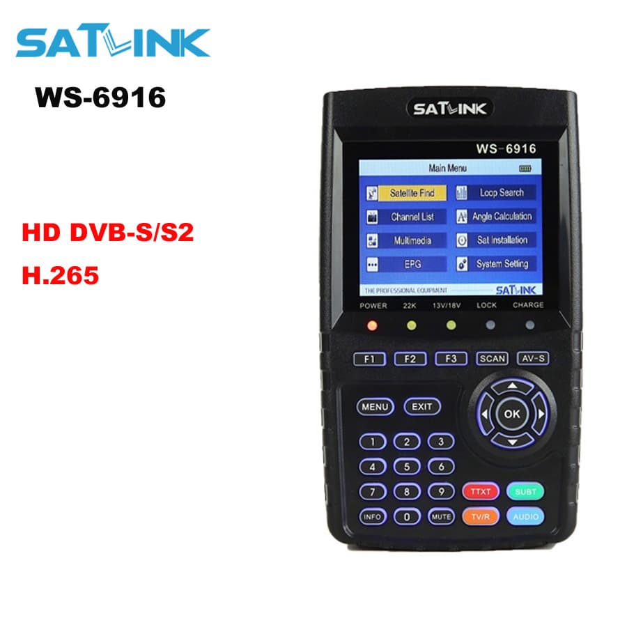 Satlink WS-6916 DVBS/S2 HD H.264 Satellite Finder