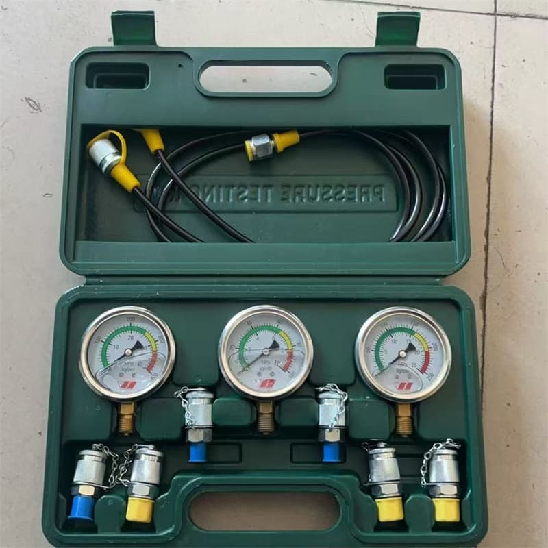 Factory Supply Hydraulic Pressure Test Kit with Pressure Gauge, Hose Assembly, Portable Pressure Measurement Set, Pressure Test Instrument, Pressure Test Box