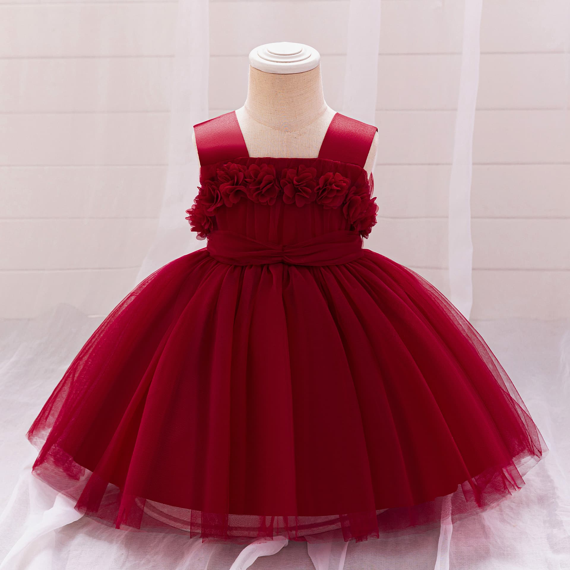 Baby Dress - Toddler Princess Tutu Dress with Straps for 1st Birthday, One-Year-Old Party Gown